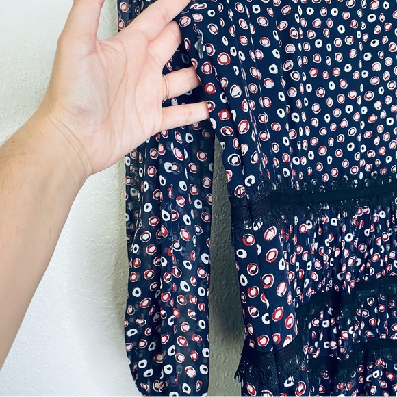 Diane Von Furstenberg NEW DVF Jamie Pirouette Dot Silk Lace Layered Dress 12 - Picture 7 of 12